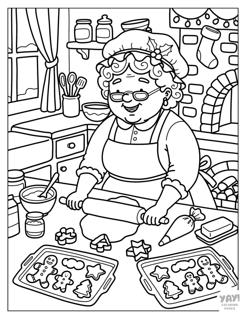 Christmas Cookie Coloring Pages (Free Printables)