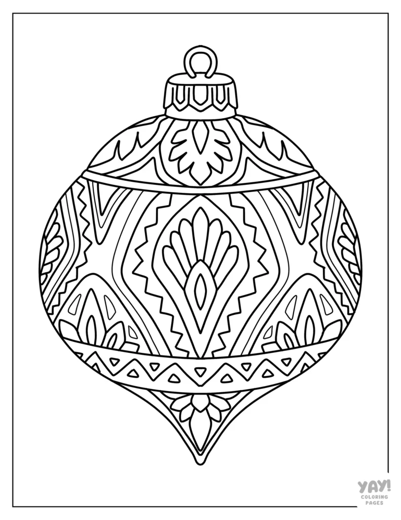 Christmas Ornament Coloring Pages (Free Printables)